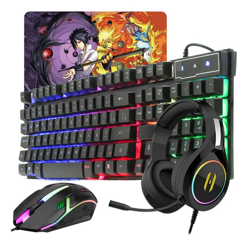 Kit Teclado Mouse Mouse Pad Headset Gamer Pc Notebook Barato