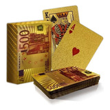 Cartas Baraja Poker Cartas Dorado  Lujo Ultra Fino Euro