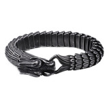 Pulsera Acero Inoxidable Pesada Dragon Escamas Padrisima