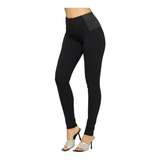 Leggins Malla Stresh Cintura Alta Moda Casual Vestir Tiro Al