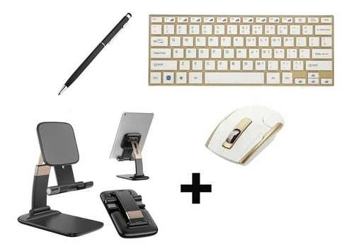 Kit Teclado+ Mouse+ Suporte P/ Tablet Samsung A7 T500+caneta