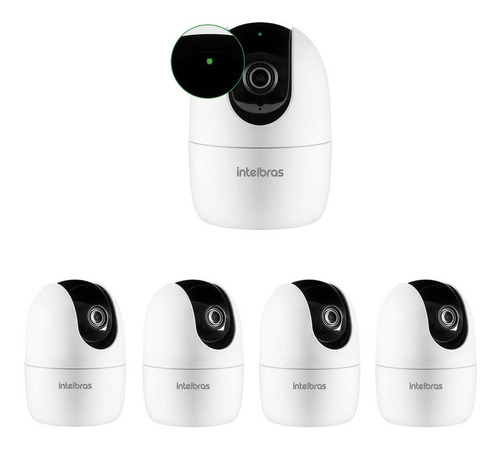 Kit 5 Câmeras Wi-fi Inteligent 360° C/alarme Im4 C Intelbras