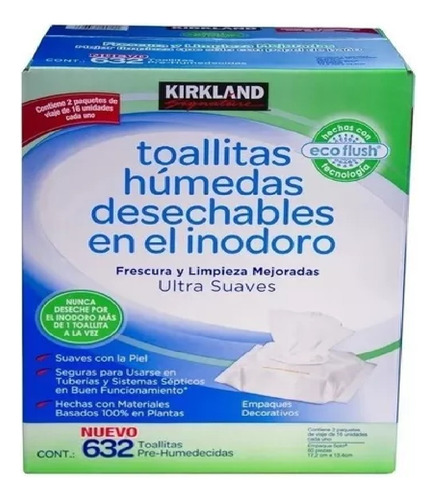 Toallitas Humedas Desechables Para Inodoro, 632 Pzs