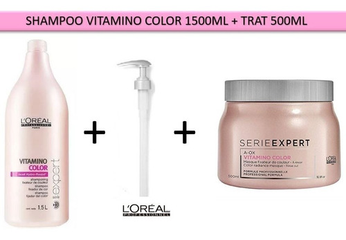 Shampoo 1500ml Y Mascarilla 500 Vitamino - mL a $98