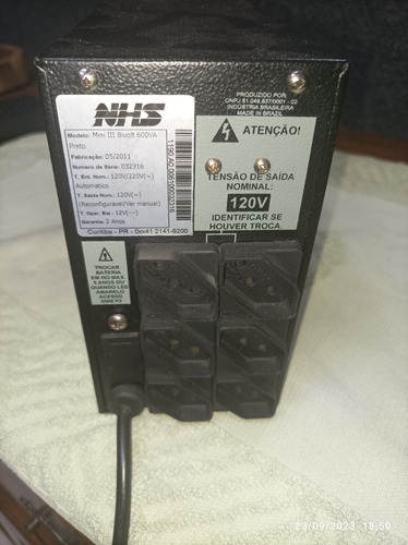 Nobreak 600va Mini Iii Nhs Bivolt Saída 220v Ou 120v