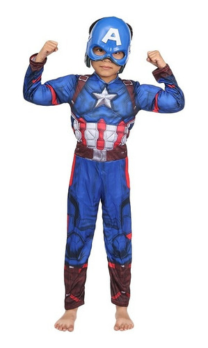 Disfraz De Superhéroe Capitán América Thor Para Niños Mono Traje Juego Cosplay Navidad Halloween