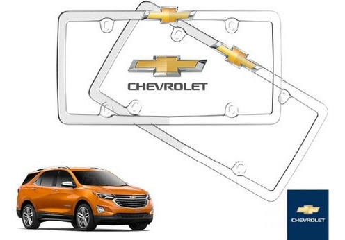 Par Porta Placas Chevrolet Equinox 2018 A 2020 Original