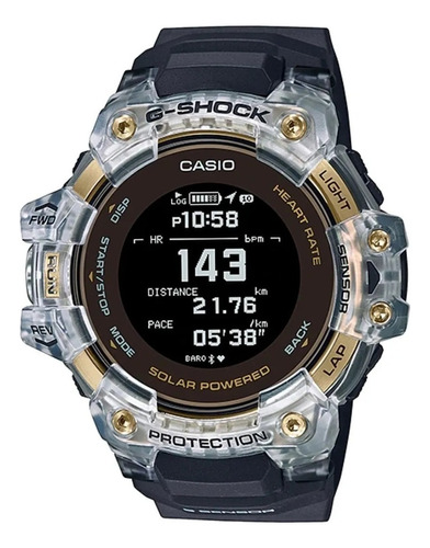 Reloj Casio G Shock Gbd-h1000-1a9 Caja Transparente Malla Negro Fondo Negro