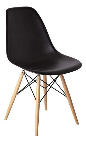 Cadeira Eames Polipropileno Base Madeira Eiffel Espresso Wt