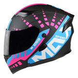 Casco Abatible De Moto Edge Helmets Maxspeed Certificado Dot Color Rosa/negro Tamaño Del Casco M