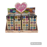 Rosa Angel Paleta Glitter De 12 Colores