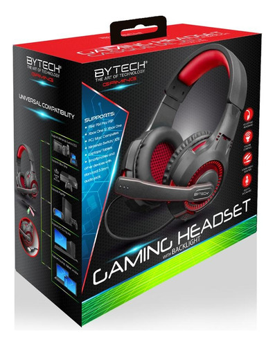 Auriculares Audifono Gaming C/ Micrófono Bytech 101-ac Negro