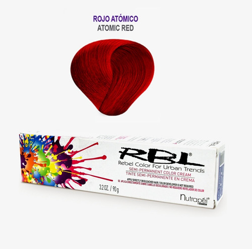 Tinte Para Cabello Rbl Rojo Atomico Atomic Red Fantasía 