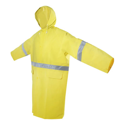 Gabardina Impermeable Con Cintas Reflejantes M Amarillo M