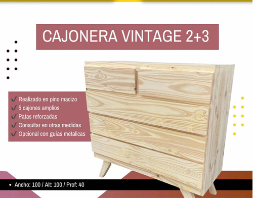 Cajonera Vintage Cajones 2 Y 3