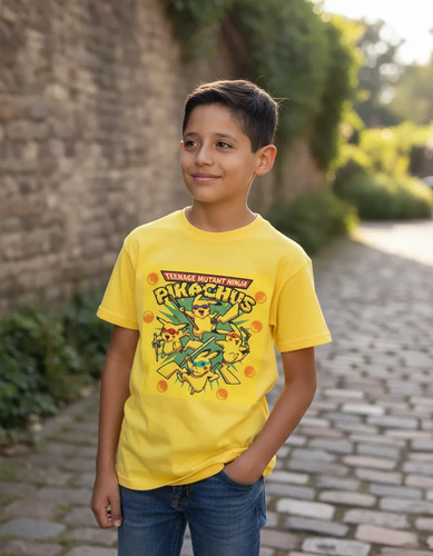 Playera Para Niño Pikachu Brilla En La Obscuridad