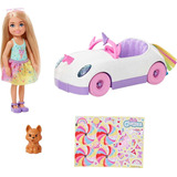 Mattel: Muñeca Barbie Chelsea Carro De Unicorno Y Mascota