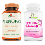 Colágeno Biotina + Vitaminas Menopausia Menopas Pack Oferta