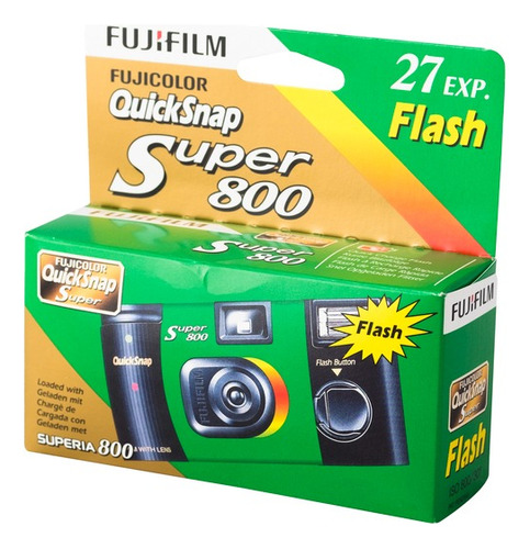 Cámara Un Uso Quicksnap Flash 27ex Vert