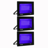 Kit 3 Refletores Fluorescente 100w Luz Negra Efeito Neon Biv