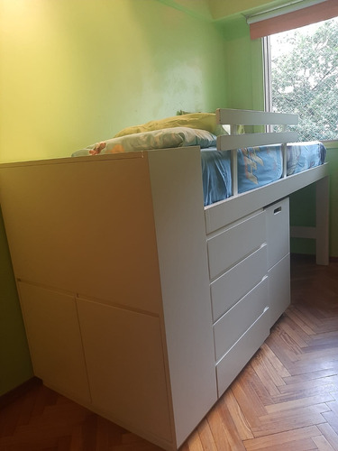 Cama Infantil Laqueada - Módulo Completo - Impecable