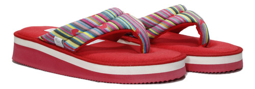 Pantufla Ojota Mujer Base Alta Algodón Verano Mod. 3900 Pear