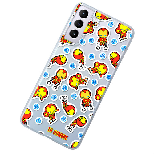 Funda Para Galaxy Marvel Iron Man Tu Nombre Personalizado