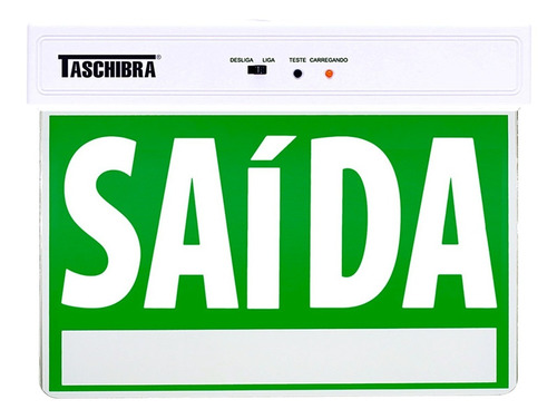 Placa Sinalização Saída Emergência Led Face Única Taschibra