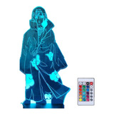 Lámpara Led 3d Naruto Itachi Uchiha Base Luz  7colores