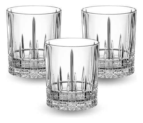 Vasos Whisky Set X3 En Vidrio Grabado De Alta Calidad