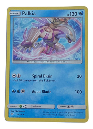 Palkia Carta Pokémon Original Tcg Inglés 24/73