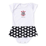 Vestido Bebê Corinthians Body Torcedora Berço Timão Oficial 