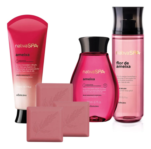 Combo Presente Perfume Mulher O Boticário Nativa Spa Ameixa