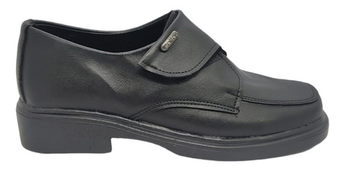 Zapato Escolar Bautismo Vestir Con Abrojo Color Negro A.616