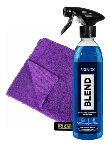 Blend Spray Cera Vitrifica Liquida Carro Carnauba Microfibra