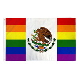 Bandera Pride México, Lgbt+, Orgullo Gay, Arcoiris. (90x150)