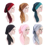 6pcs Gorro Turbantes Oncologicos De Mujer