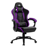 Silla Gamer Iceberg Gc80 Morada / Reposabrazos Acolchados 