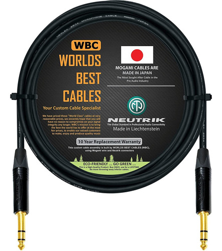 Cable De Conexion Cuadruple Trs 1/4 M/m | Mogami 2534