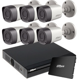 Kit Seguridad Dahua Full Hd Dvr 8 + Disco 1tb Instalado + 6 Camaras Infrarrojas Exterior O Domos + Ip Cctv M3k