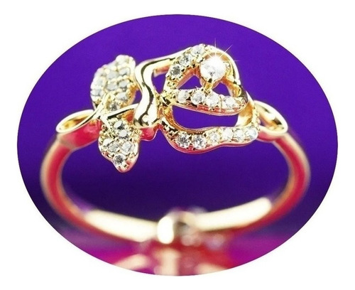 Anillo Compromiso Oro 18k Dama Parejas Regalo Mama Promesa