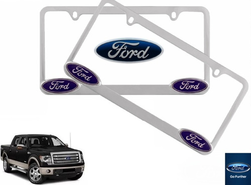 Par Porta Placas Ford Lobo Doble C 2006 Original