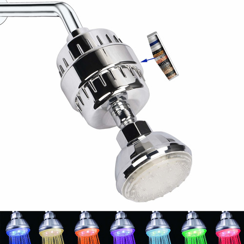 Seanado Led Shower Head Color Changing And Hard Water Filter