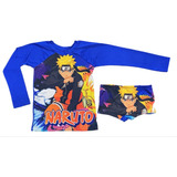 Blusa Térmica Infantil Menino Moda Praia Proteção Uv Naruto