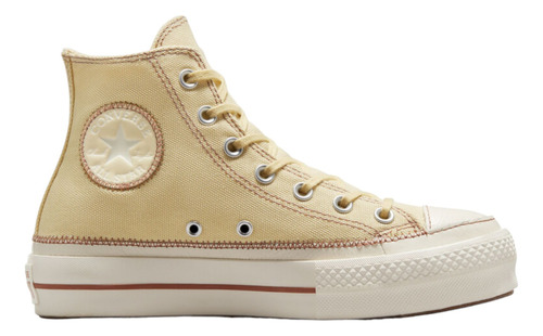 Converse Chuck Taylor Plataforma Bota Beige/blanco