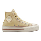 Converse Chuck Taylor Plataforma Bota Beige/blanco