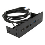 Hub De Panel Frontal Usb 3.0 De 5,25 Pulgadas, 4 Puertos, 5