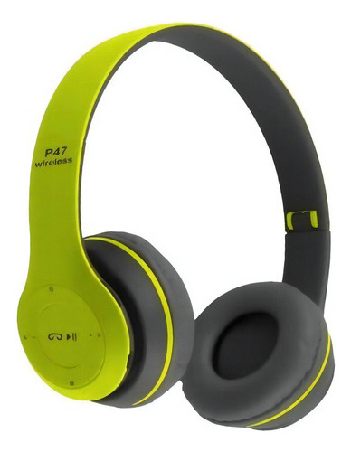 Audifonos Bluetooth Diadema Inalambricos P47 Microfono Radio Color Verde