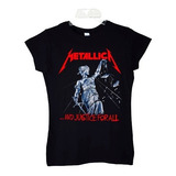 Polera Mujer Metallica And Justice For Al Metal Abominatron 