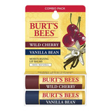 Pack 2x Bálsamo Labial Wild Cherry + Vanilla Burts Bees 